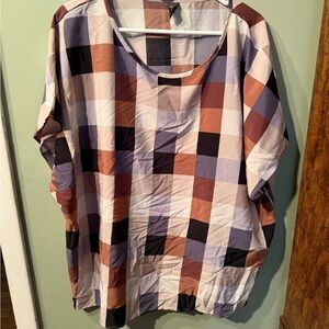 Plaid Women's Blouse - Multicolor